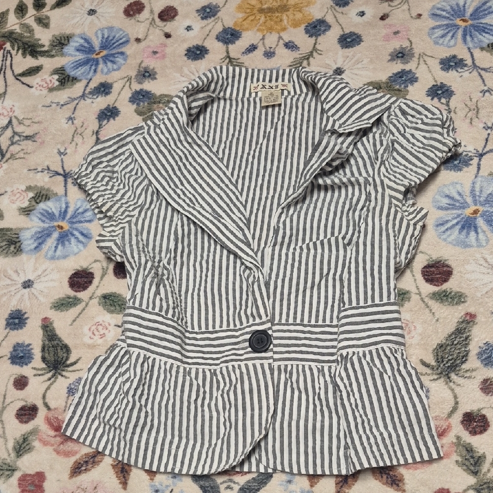 Vintage Y2K gray striped blazer